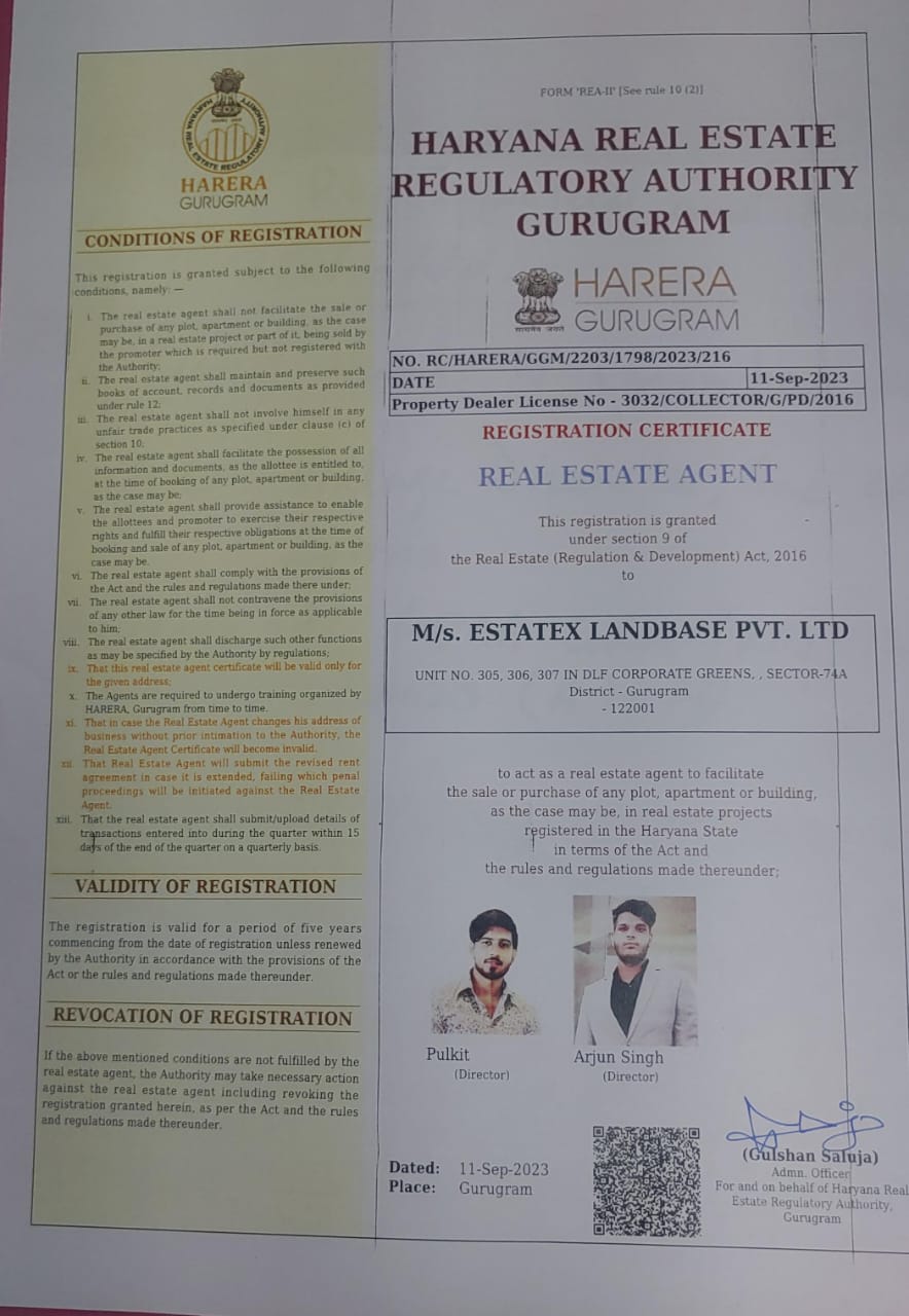 Estatex certificate