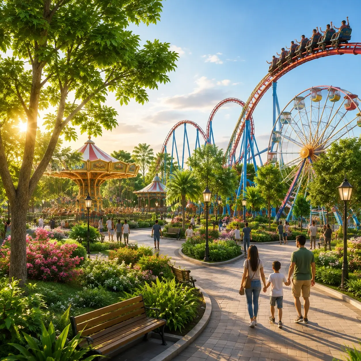 Theme park landscapes